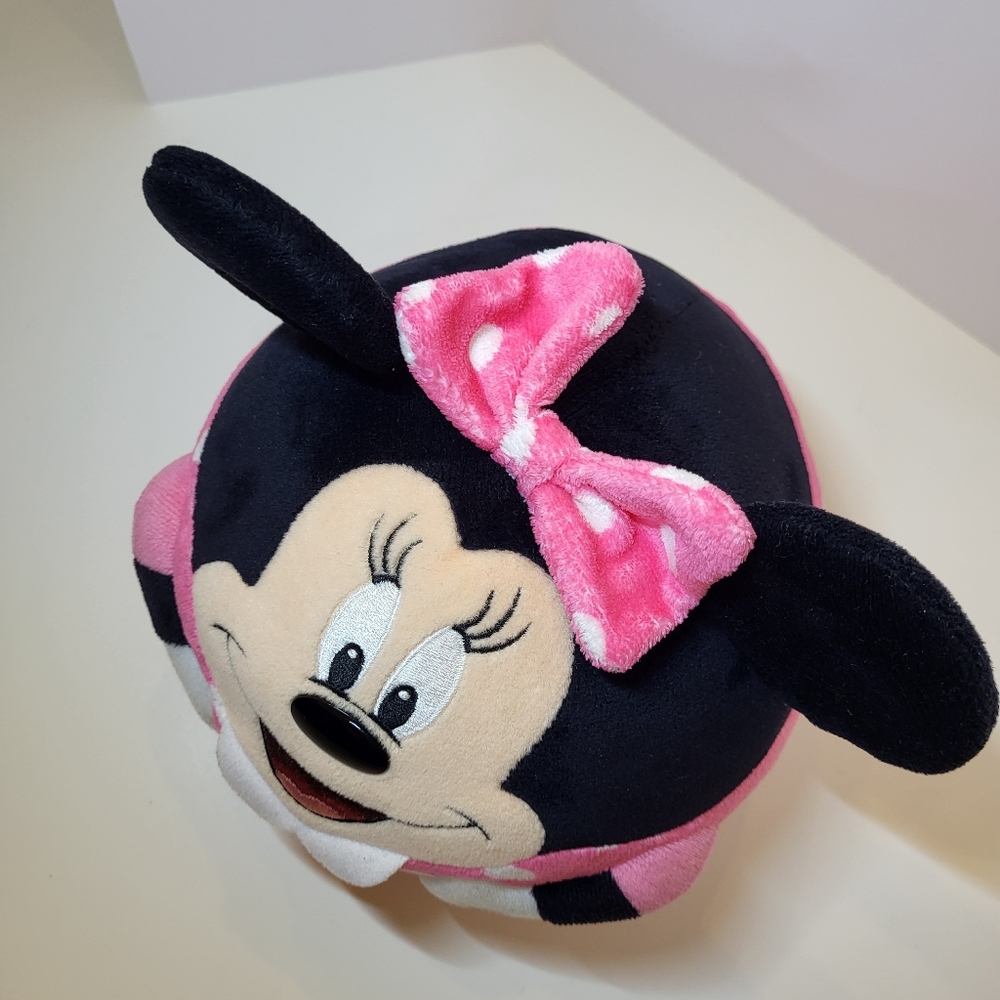 TY Minnie Mouse Beanie Ballz 8" Disney Stuffed Plush Ball Pink w/White Dots 2013 - Picture 6 of 11